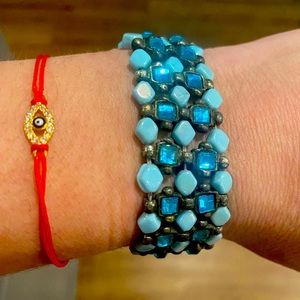 Blue Jeweled Bracelet